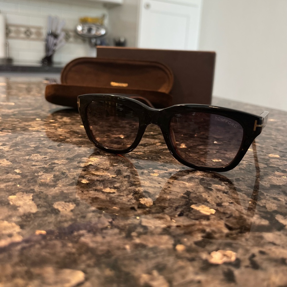 Tom Ford Dark Brown Acetate Frame, Dark Gradient Polarized Lens, Men's...